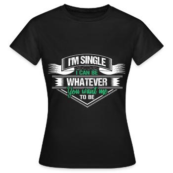 Idée de cadeau de relation solo célibataire - T-shirt Femme - noir - Devant - AI Model Female 172 dark (172cm)