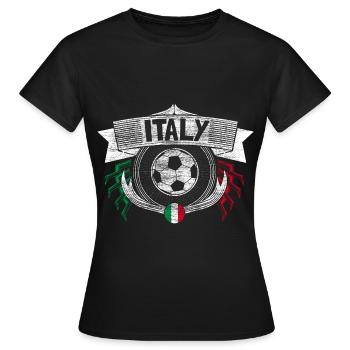 Italy Football Italy National Team - Women's T-Shirt - black - Front - AI Model Female 172 dark (172cm)