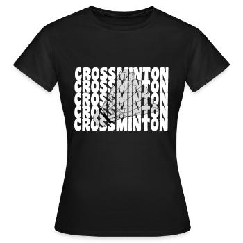 crossminton - T-shirt Femme - noir - Devant - AI Model Female 172 dark (172cm)