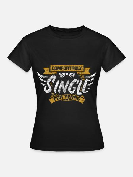 Single Unabhängigkeit Beziehung - Frauen T-Shirt - Schwarz