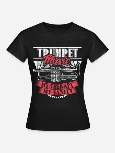 Trompete Trompeter Konzert Geschenk - Frauen T-Shirt - Schwarz