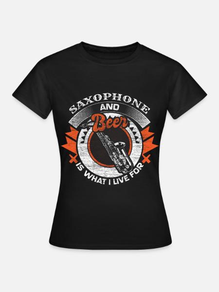 Saxophon Jazz Musiker Geschenk - Dame-T-shirt - sort