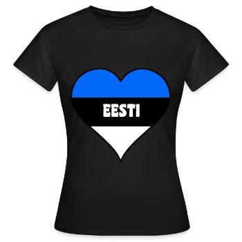 estonie 03 - T-shirt Femme - noir - Devant - AI Model Female 172 dark (172cm)