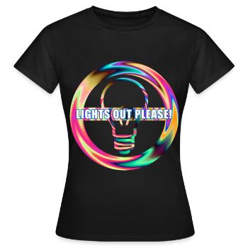 Licht Aus Lampe Aus Licht ausschalten - Frauen T-Shirt - Schwarz - Vorne - AI Model Female 172 dark (172cm)