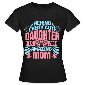 Idée cadeau de cohésion mère-fille - T-shirt Femme - noir - Devant - AI Model Female 172 dark (172cm)