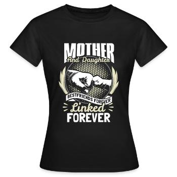 Mutter Tochter Kindertag Zusammenhalt Geschenk - Frauen T-Shirt - Schwarz - Vorne - AI Model Female 172 dark (172cm)