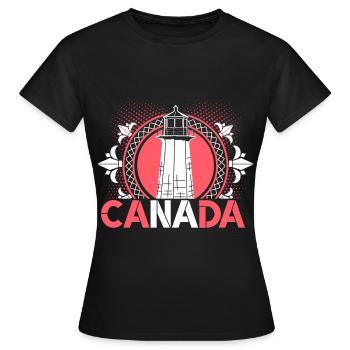 Feuille d’érable du Canada - T-shirt Femme - noir - Devant - AI Model Female 172 dark (172cm)