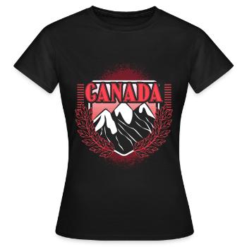 Canada Elk State - T-shirt Femme - noir - Devant - AI Model Female 172 dark (172cm)