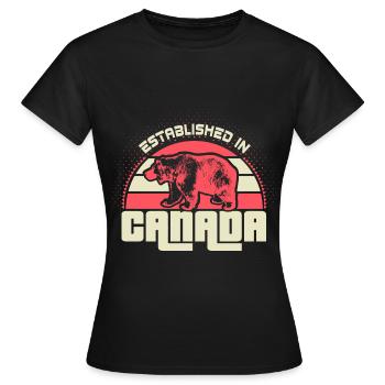Drapeau canadien du Canada - T-shirt Femme - noir - Devant - AI Model Female 172 dark (172cm)