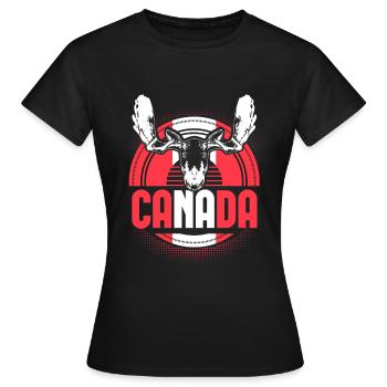 Cadeau d’origine acéricole du Canada - T-shirt Femme - noir - Devant - AI Model Female 172 dark (172cm)