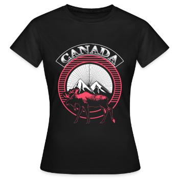 Idée cadeau Canada Snow State - T-shirt Femme - noir - Devant - AI Model Female 172 dark (172cm)