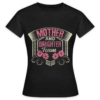 Mutter Tochter Familie Mutterliebe - Frauen T-Shirt - Schwarz - Vorne - AI Model Female 172 dark (172cm)