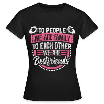 Mutter Tochter Freunde Mutterliebe - Frauen T-Shirt - Schwarz - Vorne - AI Model Female 172 dark (172cm)