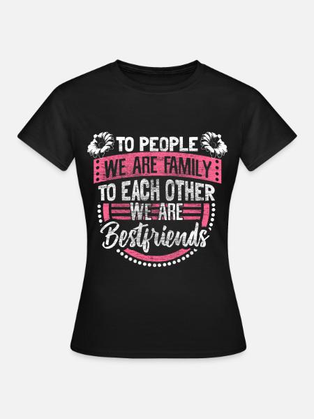 Mutter Tochter Freunde Mutterliebe - Frauen T-Shirt - Schwarz