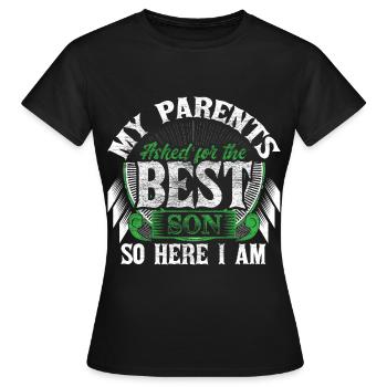 Meilleurs fils fils - T-shirt Femme - noir - Devant - AI Model Female 172 dark (172cm)