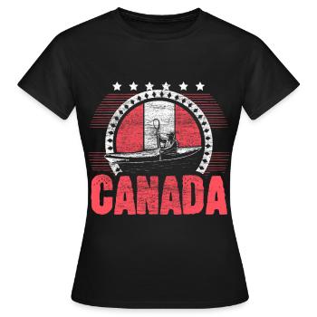 Cadeau de naissance pour pays du Canada - T-shirt Femme - noir - Devant - AI Model Female 172 dark (172cm)