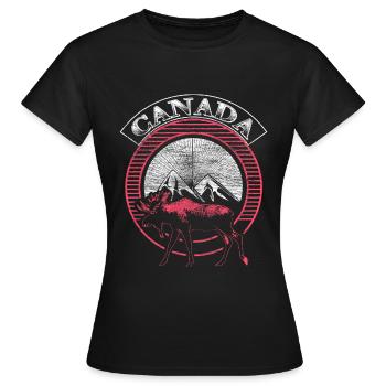 Cadeau d’origine acéricole du Canada - T-shirt Femme - noir - Devant - AI Model Female 172 dark (172cm)