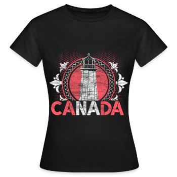 Origine de la neige au Canada - T-shirt Femme - noir - Devant - AI Model Female 172 dark (172cm)