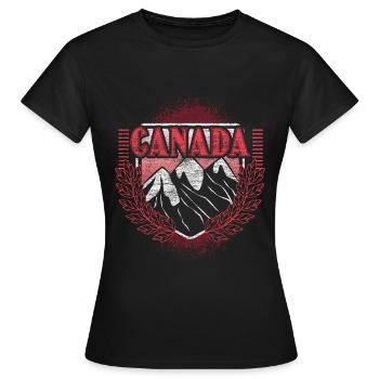 Pays de naissance du Canada - T-shirt Femme - noir - Devant - AI Model Female 172 dark (172cm)