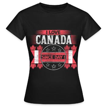 Idée cadeau Canada Snow Origin - T-shirt Femme - noir - Devant - AI Model Female 172 dark (172cm)