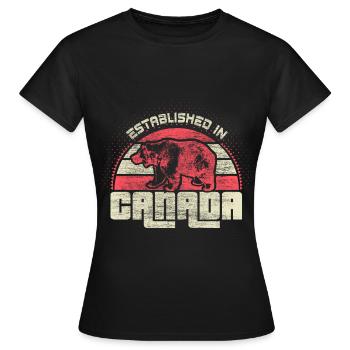 Origine acéricole Canada - T-shirt Femme - noir - Devant - AI Model Female 172 dark (172cm)