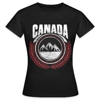 Cadeau d’origine wapiti du Canada - T-shirt Femme - noir - Devant - AI Model Female 172 dark (172cm)