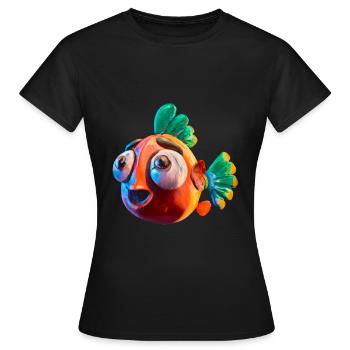 Shocking goldfish - Women's T-Shirt - black - Front - AI Model Female 172 dark (172cm)