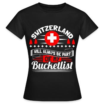 Suisse Etat neutre - T-shirt Femme - noir - Devant - AI Model Female 172 dark (172cm)