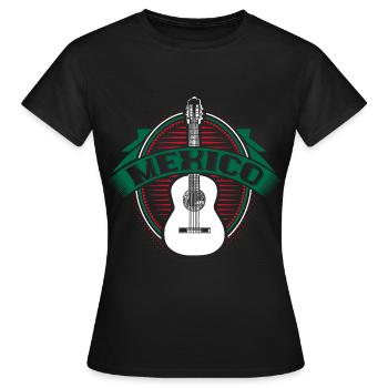 Idée cadeau du drapeau mexicain du Mexique - T-shirt Femme - noir - Devant - AI Model Female 172 dark (172cm)