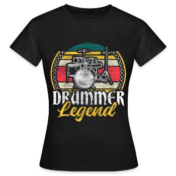 Drums Drumsticks Cadeau - T-shirt Femme - noir - Devant - AI Model Female 172 dark (172cm)