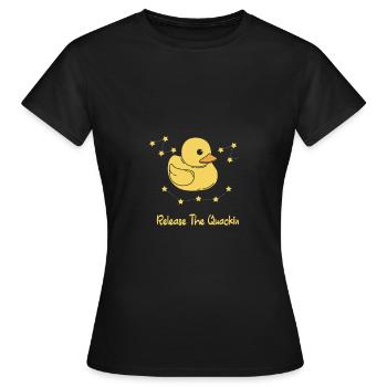 Canard de bain canard en caoutchouc - T-shirt Femme - noir - Devant - AI Model Female 172 dark (172cm)