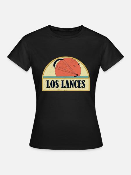 Kitesurfing Los Lances - Frauen T-Shirt - Schwarz
