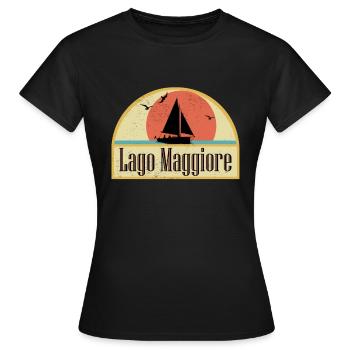 Lago Maggiore - Frauen T-Shirt - Schwarz - Vorne - AI Model Female 172 dark (172cm)