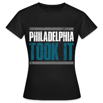 Philadelphia Football - Women's T-Shirt - black - Front - AI Model Female 172 dark (172cm)