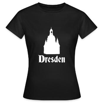 Dresden Frauenkirche - Frauen T-Shirt - Schwarz - Vorne - AI Model Female 172 dark (172cm)