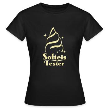 Softeis Tester - Frauen T-Shirt - Schwarz - Vorne - AI Model Female 172 dark (172cm)