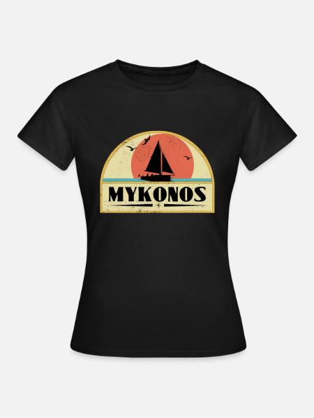 Mykonos - Frauen T-Shirt - Schwarz
