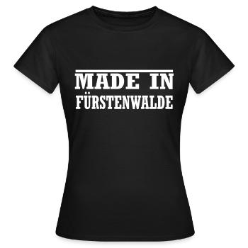 Fürstenwalde Spree - Frauen T-Shirt - Schwarz - Vorne - AI Model Female 172 dark (172cm)