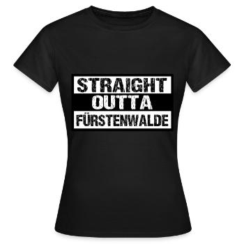 Fürstenwalde Spree - Frauen T-Shirt - Schwarz - Vorne - AI Model Female 172 dark (172cm)
