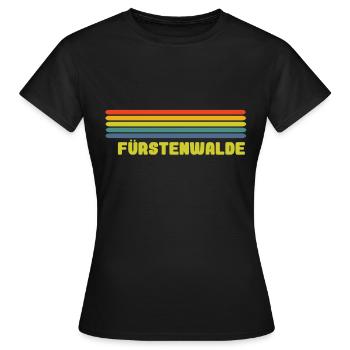 Fürstenwalde Spree Regenbogen - Frauen T-Shirt - Schwarz - Vorne - AI Model Female 172 dark (172cm)