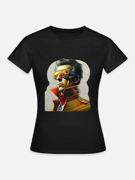 Retro Flash No39 - Frauen T-Shirt - Schwarz