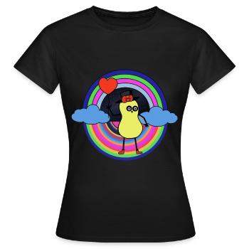 Peanut Dream Nut Kids Good Night Rainbow - T-shirt Femme - noir - Devant - AI Model Female 172 dark (172cm)