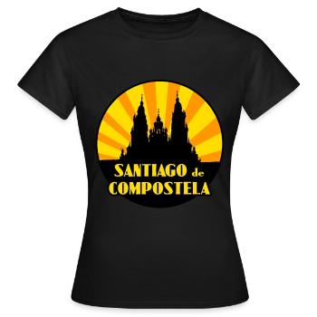 santiago de compostela - Frauen T-Shirt - Schwarz - Vorne - AI Model Female 172 dark (172cm)