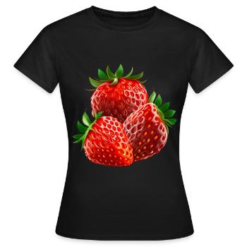 Fraises Fraises - T-shirt Femme - noir - Devant - AI Model Female 172 dark (172cm)
