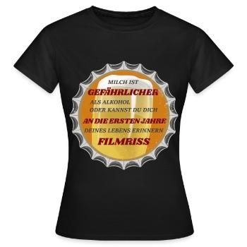 LE LAIT EST PLUS DANGEREUX - T-shirt Femme - noir - Devant - AI Model Female 172 dark (172cm)