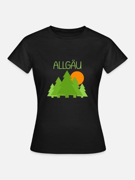 Allgäu - Frauen T-Shirt - Schwarz