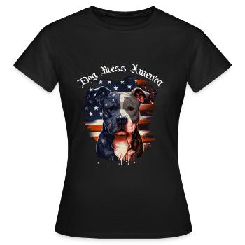 Dog Bless America - T-shirt Femme - noir - Devant - AI Model Female 172 dark (172cm)