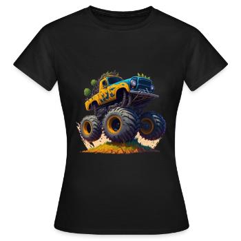 Monstertruck - Frauen T-Shirt - Schwarz - Vorne - AI Model Female 172 dark (172cm)