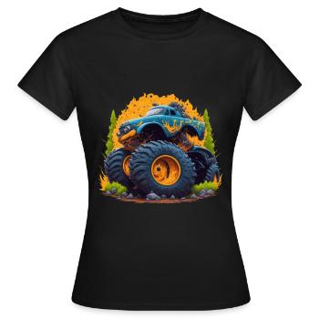 Monstertruck - Frauen T-Shirt - Schwarz - Vorne - AI Model Female 172 dark (172cm)