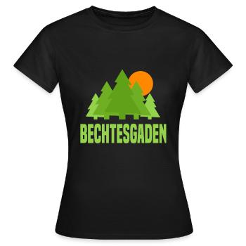Berchtesgaden - Frauen T-Shirt - Schwarz - Vorne - AI Model Female 172 dark (172cm)